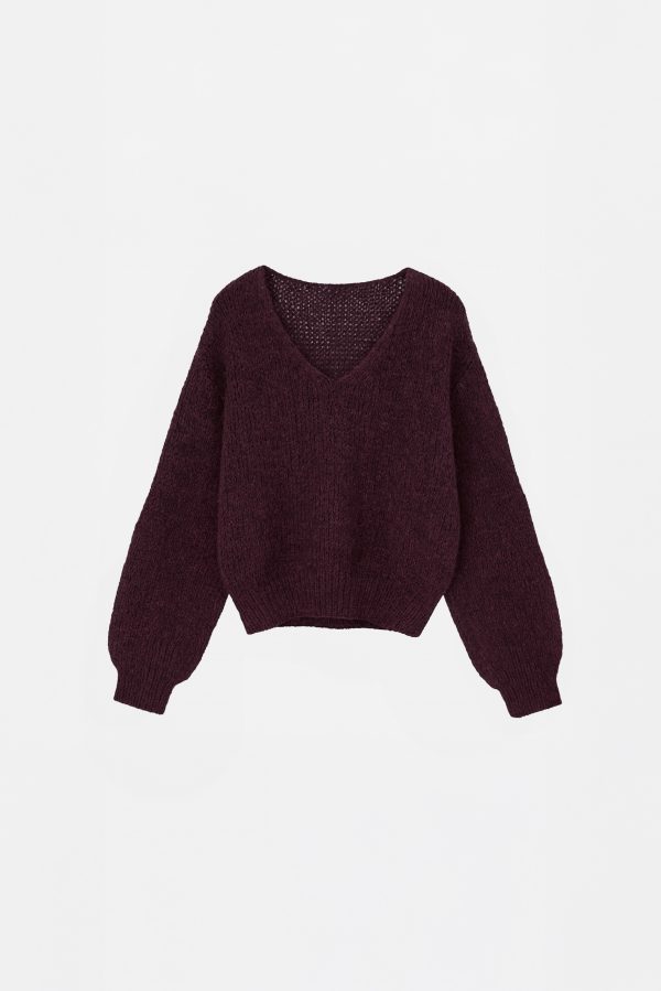 knitted sweater rood